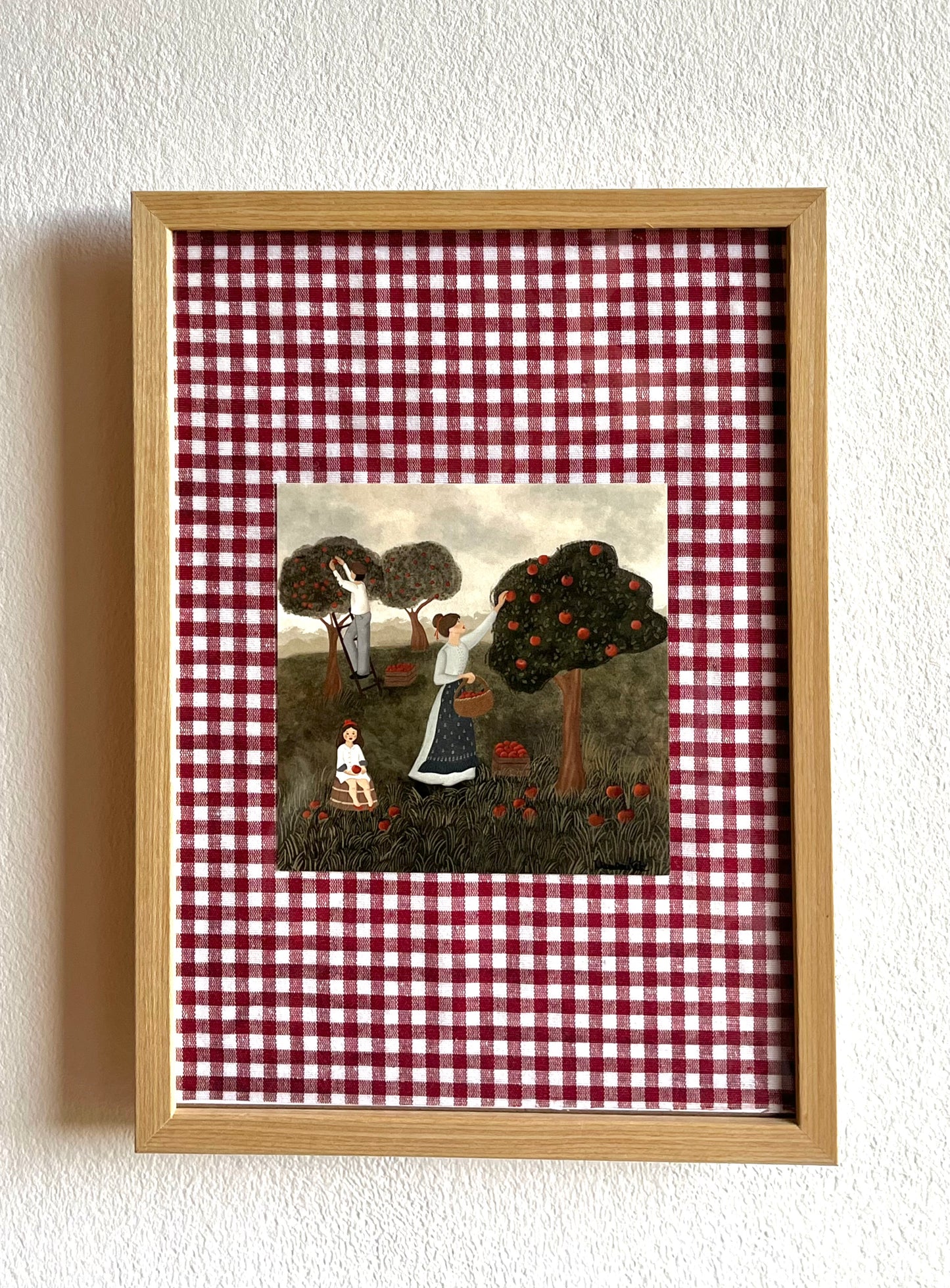 Framed Apple Orchard Artwork