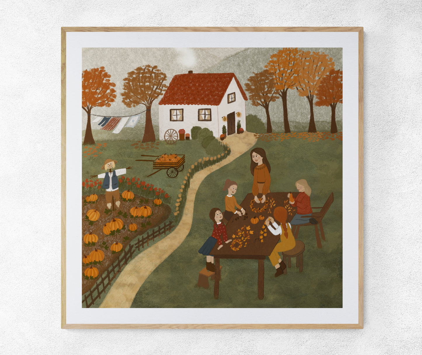 AUTUMN WREATHS art print